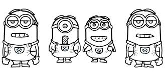 Minionki kolorowanki